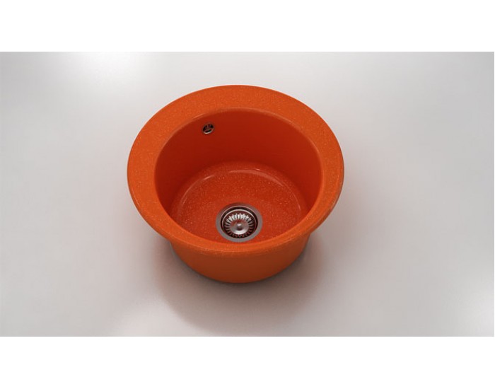 Мивка Classic 220, Polymer marble, 19 Сребрист оранж, с включен сифон