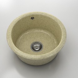 Кръгла мивка Classic 206, Granicite, 229 Sandcastle,  с включен сифон - Мивки