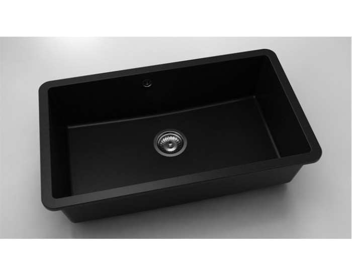 Мивка за долно вграждане Vanguard 232, Fat Granite, 1008 Черен металик, с включен сифон