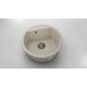 Кръгла мивка Vanguard 223, Polymer marble, 03 Жасмин , с включен сифон