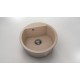 Кръгла мивка Vanguard 223, Polymer marble, 04 Розов оникс , с включен сифон