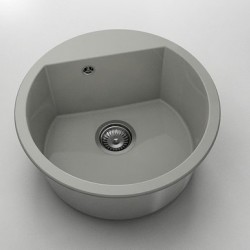 Кръгла мивка Vanguard 223, Polymer marble, 13 Инокс , с включен сифон - Мивки