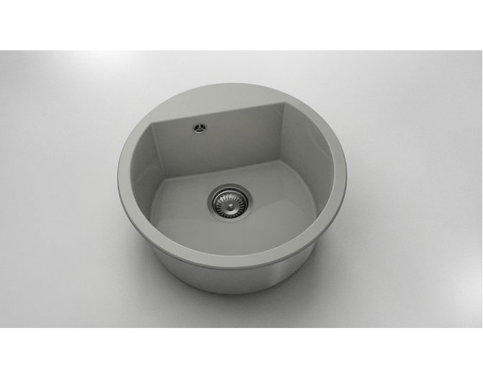 Кръгла мивка Vanguard 223, Polymer marble, 13 Инокс , с включен сифон