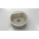 Кръгла мивка Vanguard 223, Fat Granite, 1004 Тъмнобежов, с включен сифон