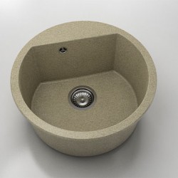 Кръгла мивка Vanguard 223, Granicite, 134 Sahara, с включен сифон - FAT