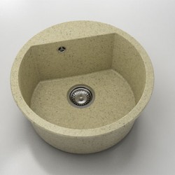 Кръгла мивка Vanguard 223, Granicite, 229 Sandcastle, с включен сифон - FAT