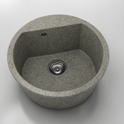 Кръгла мивка Vanguard 223, Granicite, 255 Tweed, с включен сифон - FAT