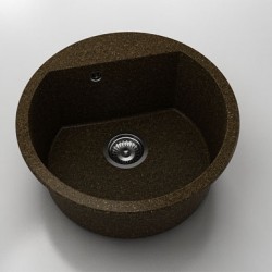 Кръгла мивка Vanguard 223, Granicite, 338 Brownie, с включен сифон - FAT