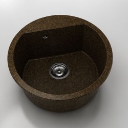 Кръгла мивка Vanguard 223, Granicite, 349 Sandstone, с включен сифон - FAT