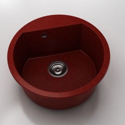 Кръгла мивка Vanguard 223, Granicite, 530 Firebrick, с включен сифон - FAT