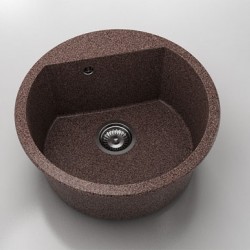 Кръгла мивка Vanguard 223, Granicite, 560 Merlot, с включен сифон - FAT