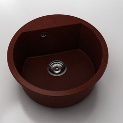 Кръгла мивка Vanguard 223, Granicite, 930 Volcano, с включен сифон - FAT