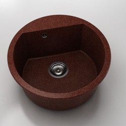 Кръгла мивка Vanguard 223, Granicite, 939 Brick wall, с включен сифон - FAT