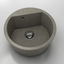 Кръгла мивка Vanguard 223, Granicite, 940 Space Gray, с включен сифон - FAT