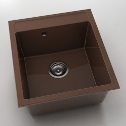 Мивка Vanguard 224, Polymer marble, 17 Светло венге, с включен сифон - FAT