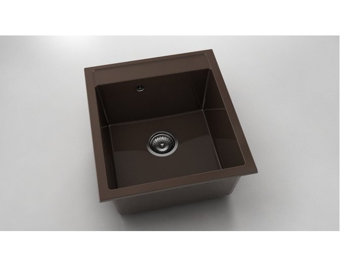 Мивка Vanguard 224, Polymer marble, 18 Тъмно венге, с включен сифон