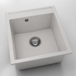 Мивка Vanguard 224, Fat Granite, 1001 бял, с включен сифон - FAT