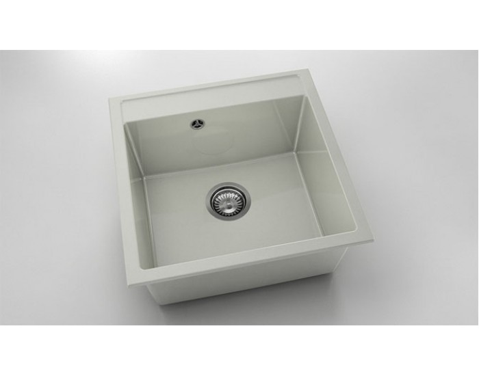 Мивка Vanguard 225, Polymer marble, 02 Полярен гранит, с включен сифон