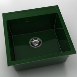 Мивка Vanguard 225, Polymer marble, 09 Зелен гранит, с включен сифон - FAT