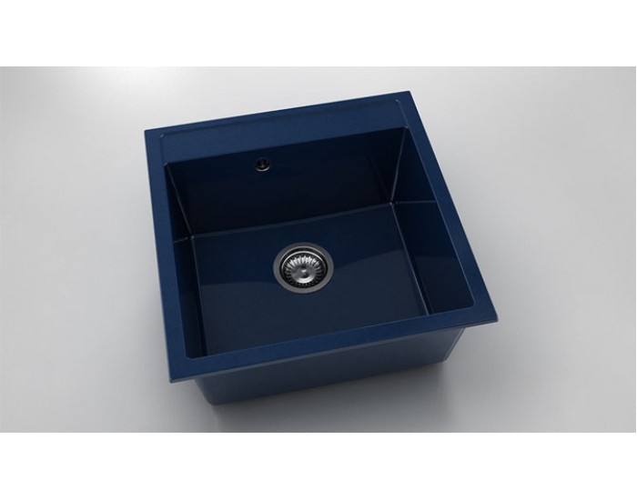 Мивка Vanguard 225, Polymer marble, 10 Син гранит, с включен сифон