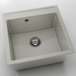 Мивка Vanguard 225, Polymer marble, 11 Сив гранит, с включен сифон - FAT