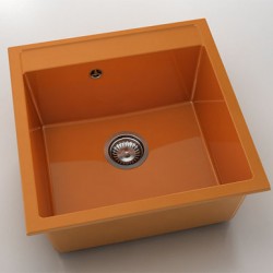 Мивка Vanguard 225, Polymer marble, 16 Оранж, с включен сифон - FAT