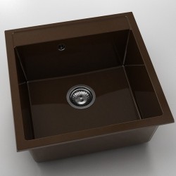 Мивка Vanguard 225, Polymer marble, 17 Светло венге, с включен сифон - FAT