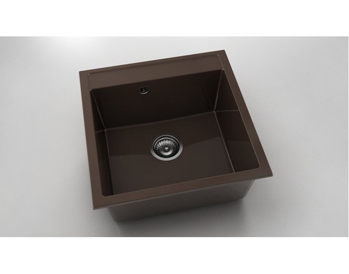 Мивка Vanguard 225, Polymer marble, 18 Тъмно венге, с включен сифон