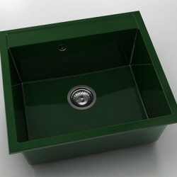 Мивка Vanguard 226, Polymer marble, 09 Зелен гранит, с включен сифон  - FAT