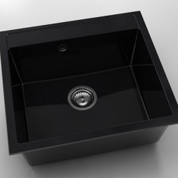 Мивка Vanguard 226, Polymer marble, 12 Черен гранит, с включен сифон  - FAT