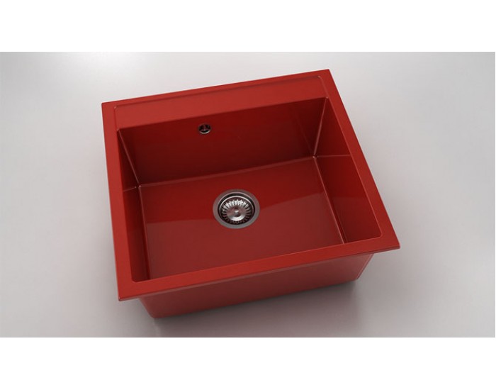 Мивка Vanguard 226, Polymer marble, 14 Рубинено червено, с включен сифон