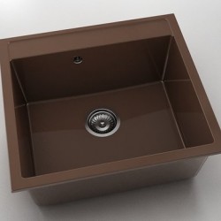 Мивка Vanguard 226, Polymer marble, 17 Светло венге, с включен сифон  - FAT