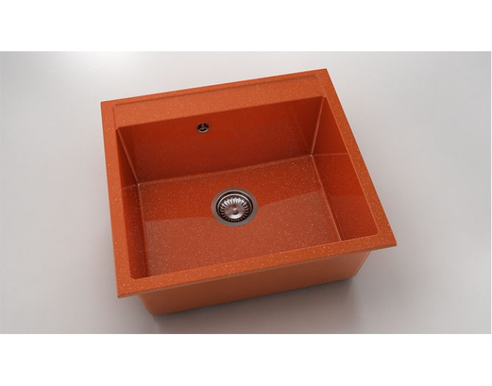 Мивка Vanguard 226, Polymer marble, 19 Сребрист оранж, с включен сифон