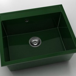 Мивка Vanguard 227, Polymer marble, 09 Зелен гранит, с включен сифон - FAT