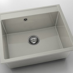 Мивка Vanguard 227, Polymer marble, 11 Сив гранит, с включен сифон - FAT