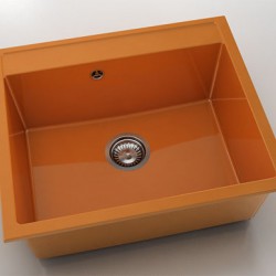 Мивка Vanguard 227, Polymer marble, 16 Оранж, с включен сифон - FAT