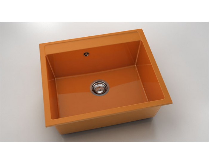 Мивка Vanguard 227, Polymer marble, 16 Оранж, с включен сифон