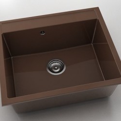 Мивка Vanguard 227, Polymer marble, 17 Светло венге, с включен сифон - FAT