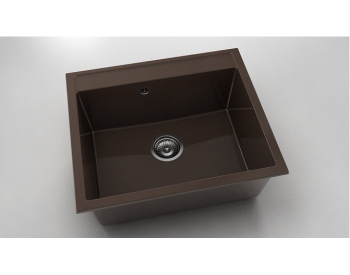 Мивка Vanguard 227, Polymer marble, 18 Тъмно венге, с включен сифон