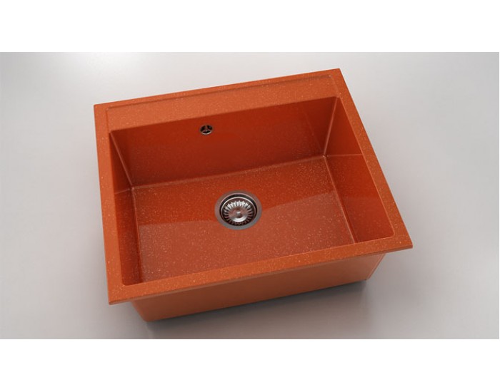 Мивка Vanguard 227, Polymer marble, 19 Сребрист оранж, с включен сифон