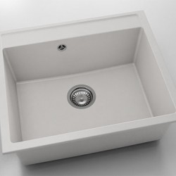 Мивка Vanguard 227, Fat Granite, 1001 бял, с включен сифон - FAT