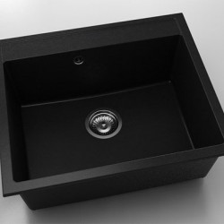 Мивка Vanguard 227, Fat Granite, 1008 Черен металик, с включен сифон - FAT