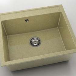 Мивка Vanguard 227, Granicite, 879 Cocoa cream, с включен сифон - FAT