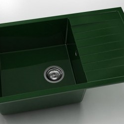 Мивка Vanguard 228, Polymer marble, 09 Зелен гранит, с включен сифон - Мивки