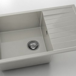 Мивка Vanguard 228, Polymer marble, 11 Сив гранит, с включен сифон - FAT