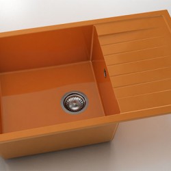 Мивка Vanguard 228, Polymer marble, 16 Оранж, с включен сифон - FAT