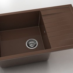 Мивка Vanguard 228, Polymer marble, 17 Светло венге, с включен сифон - FAT