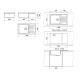 Мивка Vanguard 228, Granicite, 130 Calahari, с включен сифон