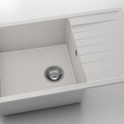 Мивка Vanguard 228, Fat Granite, 1001 бял, с включен сифон - FAT