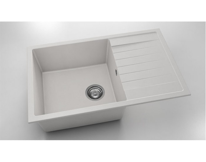 Мивка Vanguard 228, Fat Granite, 1001 бял, с включен сифон